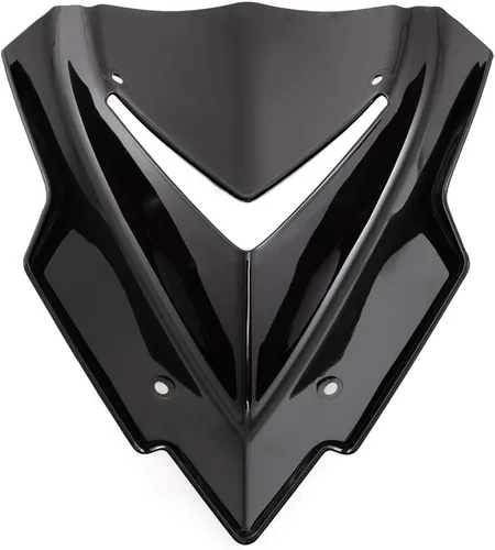 Vista 5 de Deflectores de viento de doble burbuja para parabrisas de motocicleta, compatible con Kawasaki Z1000 2014-2019 Negro-Blcak