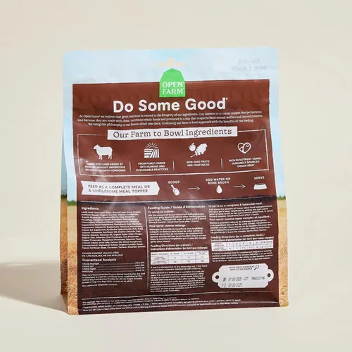 Vista 3 de Open Farm - Comida para perros cruda liofilizada, receta de carne criada humanamente con superalimentos sin OMG y sin sabores ni conservantes