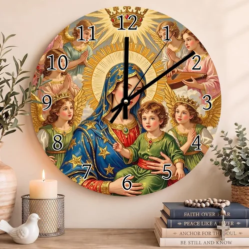 Vista 73 de Reloj con versículo bíblico con citas de Jesús, relojes de 0929Regalos Cristianos (2)
