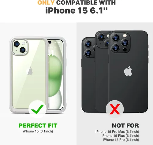 Vista 984 de DIACLARA - Funda transparente compatible con iPhone XR 6.1 pulgadas 2018