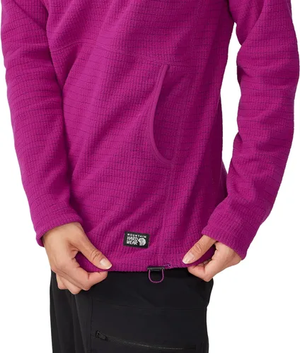 Vista 5 de Mountain Hardwear Sudadera con capucha Summit Grid para mujer, color Berry Glow, talla L