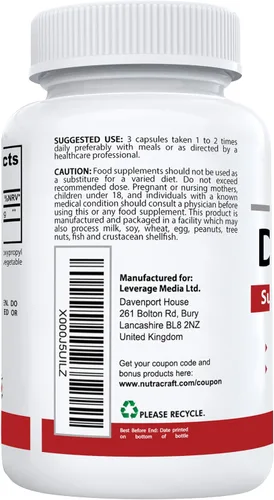 Vista 3 de Nutracraft Suplemento de D-manosa pura de 1500 mg para la salud urinaria y de la vejiga, sin conservantes ni gluten, fabricado en los Estados