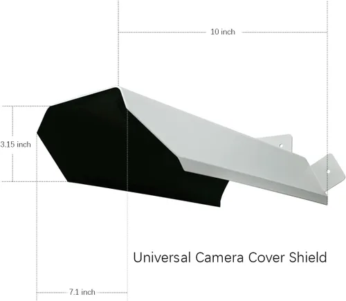 Vista 3 de OOSSXX Cubierta universal de seguridad solar para cámara de vigilancia - techo protector para cámaras exteriores domo/bala