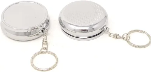 Vista 3 de yueton Paquete de 2 llaveros tipo pastillero, contenedor de pastilleros, llavero portátil, caja de pastillas/caja de almacenamiento