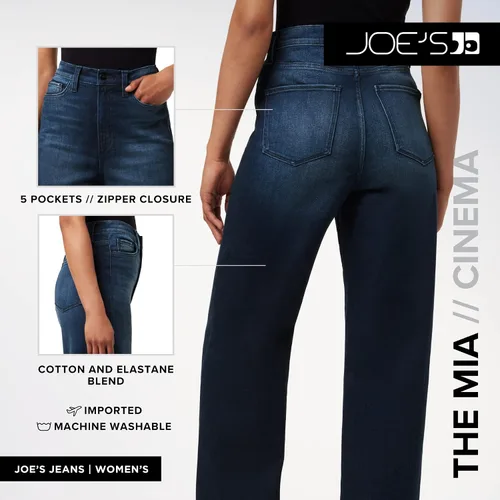 Vista 4 de Joe's Jeans The Mia - Jeans de tiro alto y pierna ancha para mujer