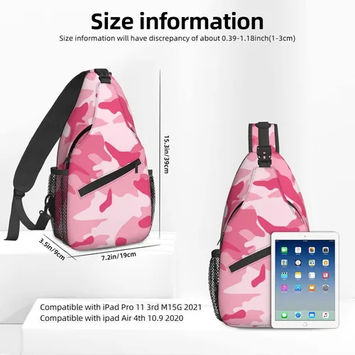 Vista 2 de Famame Mochila bandolera para el pecho, bolsa de hombro, gimnasio, ciclismo, viajes, senderismo, mochila para hombres y mujeres.., MultiColor1
