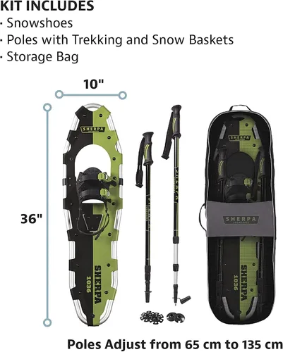 Vista 7 de Raquetas de nieve Yukon Charlie's Sherpa, raquetas de nieve para hombres y mujeres, kits de raquetas de nieve para todos los niveles de habilidad