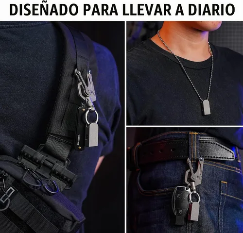 Vista 5 de KeyUnity Silbato de emergencia de titanio, núcleo sin bolas, fácil de KA25M