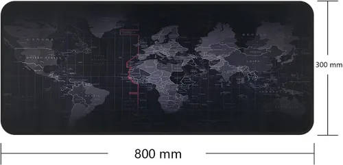 Vista 3 de Mouse pad grande para juegos con base antideslizante, tamaño XXL extendido, pesado, cómodo, plegable para computadora de escritorio, laptop, Mapa-2