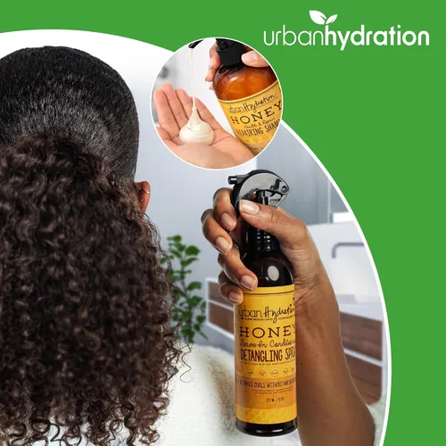 Vista 6 de Urban Hydration Honey Health and Repair - Juego de champú, acondicionador y desenredante Sin sulfatos, parabenos ni tintes, limpia, desenreda