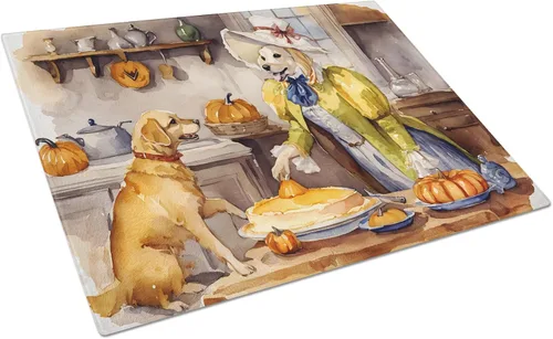 Vista 69 de Caroline's Treasures DAC1720LCB Affenpinscher - Tabla de cortar de vidrio con calabazas para cocina de otoño, grande, decorativa, de vidrio
