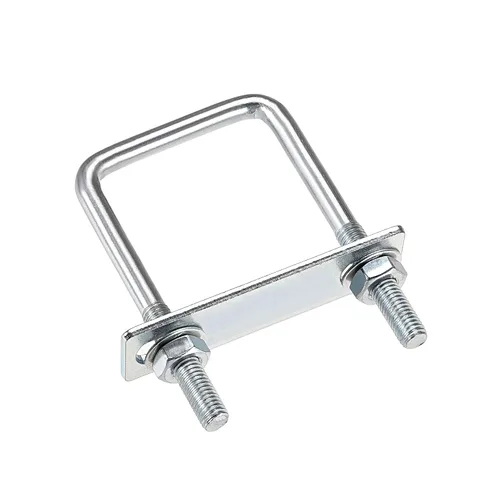 Vista 7 de uxcell Pernos cuadrados en U de 1 "(25 mm) de ancho interior de acero al carbono M8 con tuercas, placa de marco, arandelas redondas