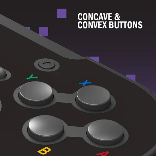 Vista 8 de Retro-Bit Legacy 16 Wireless 2.4GHz Controller for SNES, Switch, PC, MacOS, RetroPie, Raspberry Pi and Other USB Devices - Onyx