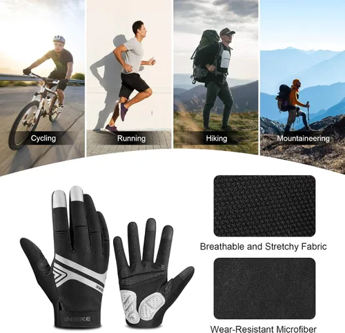 Vista 8 de INBIKE - Guantes para bicicleta de montaña MTB, categoría BMX, categoría ATV, todoterreno, DH, de descenso, para ciclismo, carretera, carreras