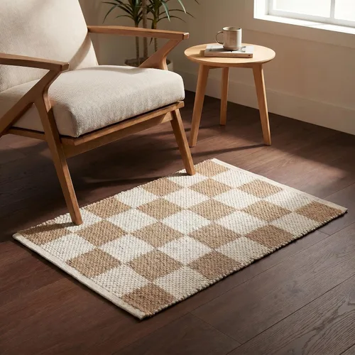Vista 43 de RedEarth · Alfombra rectangular - 2'x3' de yute natural trenzada con respaldo antideslizante - Alfombra boho tejida a mano para dormitorio, cocina