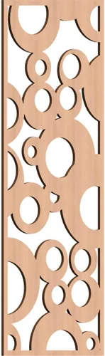 Vista 175 de 9 3/8"W x 24 3/8"H x 1/4"T Farwell Decorativos Paneles de Pared de Madera Calado, Hickory