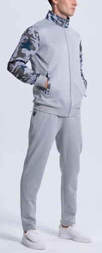 Vista 5 de MAGCOMSEN Conjunto deportivo de 2 piezas para hombre, con cremallera completa, traje deportivo para hombre, trajes casuales de camuflaje