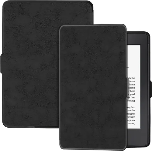 Vista 15 de Funda delgada para Kindle Paperwhite 5ª/6ª/7ª generación, color negro (Modelo EY21 y DP75SDI), delgada y ligera, cubierta de piel sintética