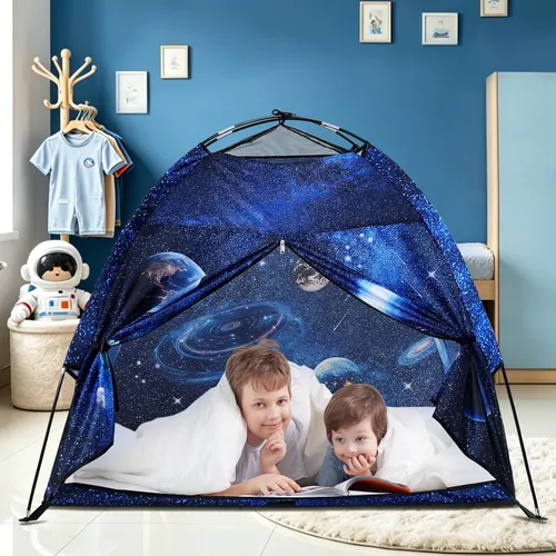 Vista 2 de Tienda de campaña para niños Lucky castle Playhouse para niños y niñas, tienda de campaña de cúpula fácil y divertida tienda de campaña para niños