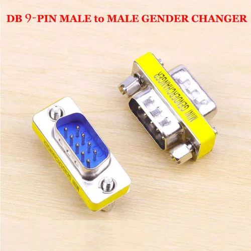 Vista 8 de Paquete de 6 unidades de 9 pines RS232 Serial Cable DB9 macho a macho Mini adaptador de cambiador de género conector acoplador