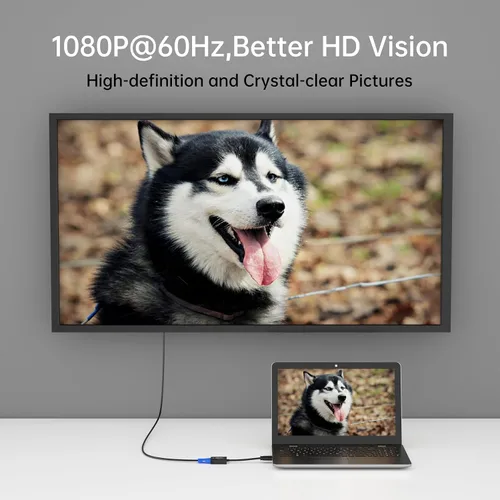 Vista 6 de MT-VIKI Adaptador HDMI a VGA, convertidor HDMI chapado en oro macho a hembra, compatible con computadora, computadora de escritorio, laptop