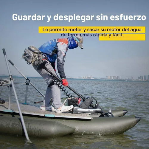 Vista 3 de AQUOS Haswing - Motor de arrastre de montaje en arco de 12 V, 55 libras, 48 pulgadas con control remoto inalámbrico