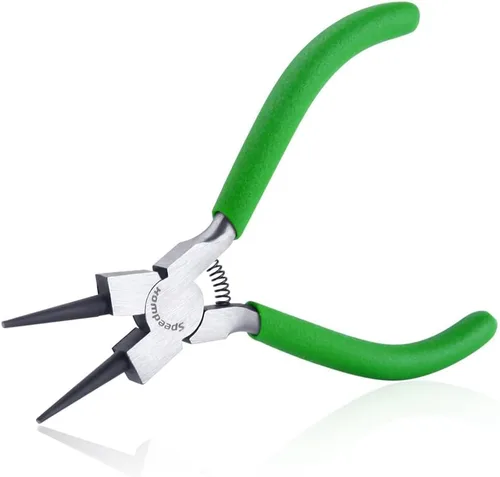 Vista 9 de SPEEDWOX 2PCS Alicates Mini de Punta de Aguja Curvados con Dientes y Alicates de Punta de Aguja para Fabricación de Joyas, Alicates de Punta Larga