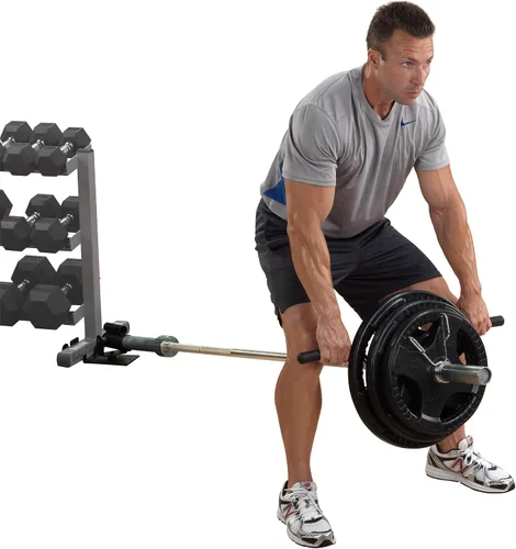Vista 3 de Body-Solid Barbell - Kit de accesorios para minas terrestres para pesas, barra en T, accesorios para sentadillas, barra de seguridad
