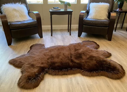 Vista 13 de LAMBZY Alfombra rectangular de piel de oveja sintética, súper suave, hipoalergénica, de felpa, lujosa alfombra de felpa sedosa para dormitorio, sala