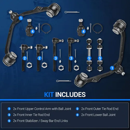 Vista 3 de Autoround RWD Kit de brazo de control superior delantero para Ford F-150 97-03 / F-250 97-99 / Expedition 97-02, Lincoln Navigator 98-02 / Blackwood