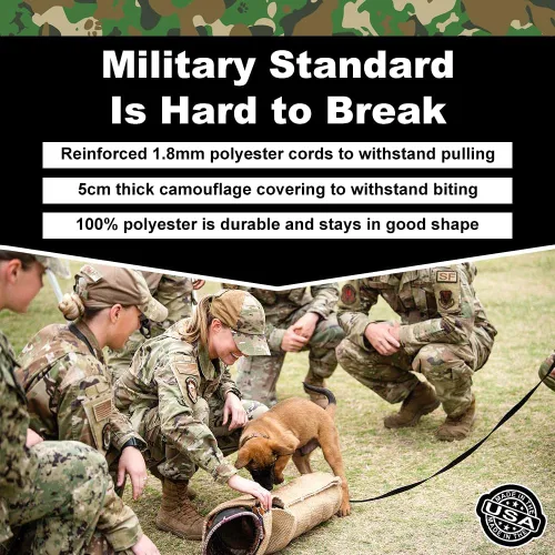 Vista 4 de O.G.B. Operation Good Boy - Almohada de juguete para perros, diseño de tres asas utilizado por entrenadores militares y deportivos, cordones