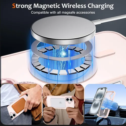 Vista 1014 de Anuck - Funda magnética para iPhone 11 compatible con MagSafe, carcasa trasera mate translúcida dura, borde de TPU, delgada, resistente a impactos