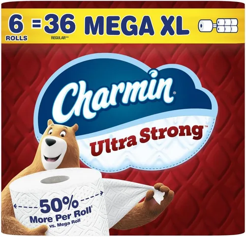 Vista 44 de Charmin Ultra Strong - Papel higiénico, Mega rollo, 18 rollos de 286 hojas por rollo