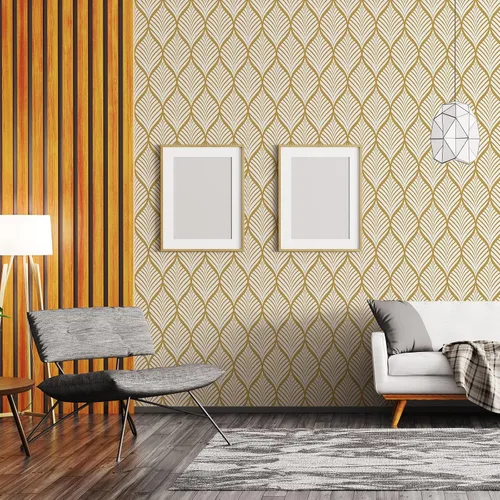 Vista 7 de Papel Tapiz Bohemio Dorado Despegar y Pegar Papel Tapiz Geométrico Autoadhesivo Papel de Contacto Vinilo Removible para Baño Cocina Sala de Estar