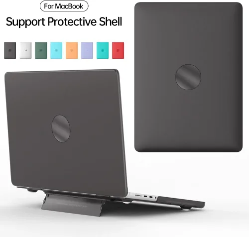 Vista 3 de IVY Carcasa rígida para MacBook Air 15 con M2 (A2941) con soporte plegable - blanco