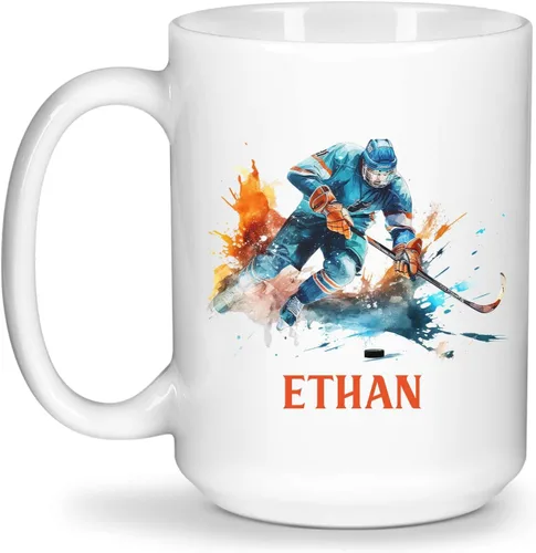 Vista 17 de Tazas personalizadas de gran fútbol americano, Personalizado elegir nombre taza de café de fútbol americano, Taza de té de fútbol personalizado
