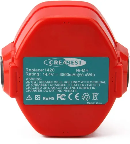Vista 6 de CREABEST Paquete de 2 baterías de 3.5Ah Ni-MH 14.4V compatibles con 1434 1420 1422 1433 PA14 1435 1435F 192600-1 193985-8 192699 193157-5 193158-3