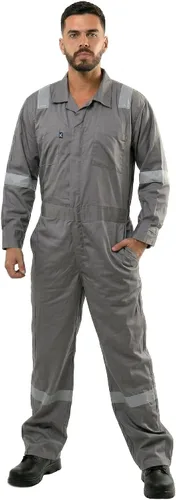 Vista 7 de Kolossus Mono de trabajo de alta visibilidad para hombre, traje de trabajo industrial duradero Negro