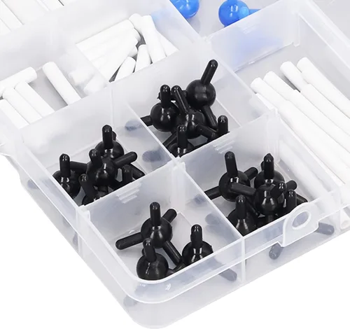 Vista 9 de Kit de modelo molecular de química, color vibrante fácil de desmontar Modelo de estructura molecular PP educativo interesante para la clase