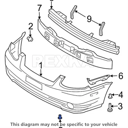 Vista 6 de Rexka 10pcs 0.315 in Hole Fender Liner Bumper Cover Engine Splash Shield Retenedor Clip Sujetador Compatible con Hyundai Kia 86590-28000