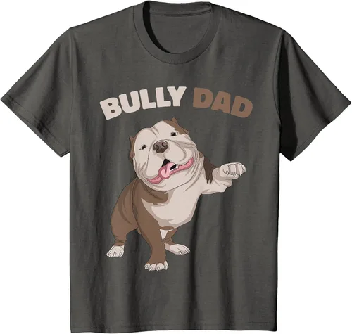 Vista 39 de American Bully Dad Dog Owner Father Funny Men T-Shirt Asphalt Grey