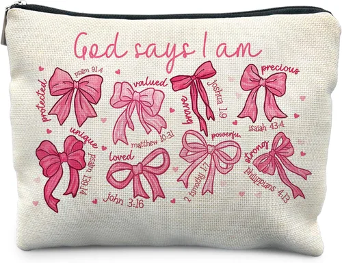 Vista 8 de Bolsa de Maquillaje con Estampado de Vaca Likjad - Regalos de Vaca para Mujeres, Inspirador.