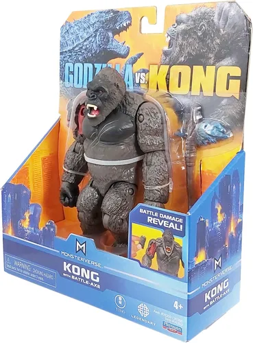 Vista 7 de Godzilla vs. Kong - Figura básica de Kong con hacha de batalla de 6 pulgadas