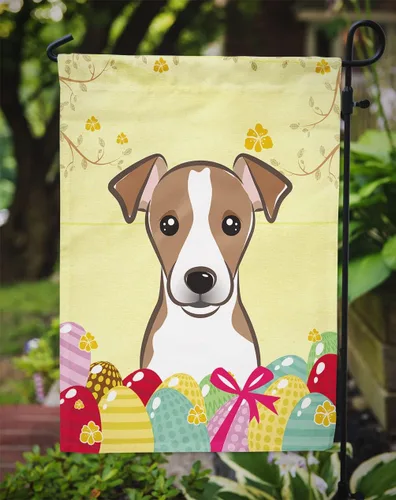 Vista 365 de Caroline's Treasures BB1923GF Bandera decorativa para jardín con diseño de Border Collie, para caza de huevos de Pascua, para jardín, jardín, patio