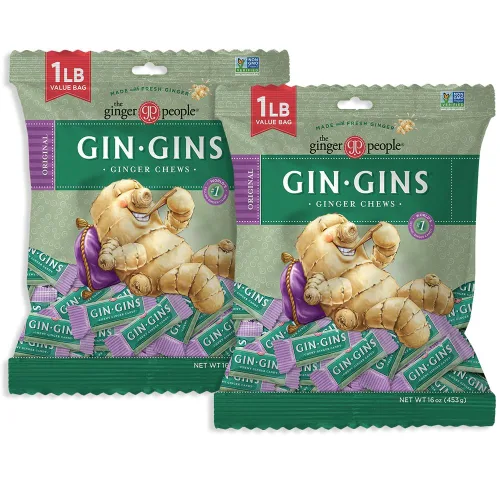 Vista 22 de GIN GINS Boost Red Magic Ginger Chews Soporte digestivo de 2 libras, 1 paquete
