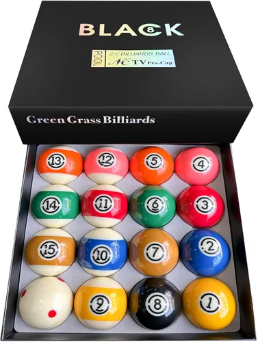 Vista 7 de HMQQ Billiard Balls Set 2-1/4" Regulation Size Pool Table Balls for Replacement (16 Resin Balls)