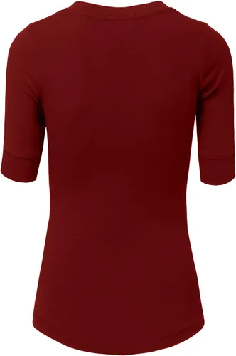 Vista 3 de NE PEOPLE Camiseta de manga media con cuello en V para mujer (S-3XL)