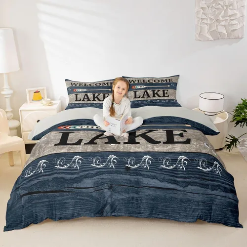 Vista 44 de Erosebridal Funda de edredón de ancla náutica, juego de ropa de cama con brújula oceánica, tamaño individual para niños, adolescentes, adultos