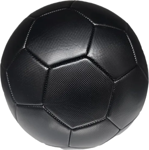 Vista 4 de Icon Sports Balón de fútbol negro de edición limitada del Real Madrid, con licencia oficial, tamaño 5 (tela brillante), grado S