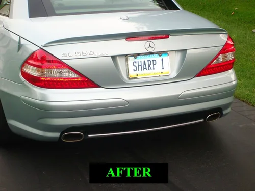 Vista 2 de Compatible con Mercedes Benz R230 2003-2008 SL500 SL550 SL55 SL65 AMG CROMADO VALANCE TRIM SL 500 550 55 65 03 04 05 06 07 08 2004 20055 2006 2007